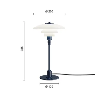 PH 2/1 tafellamp Ø 20 cm donkerblauw by Louis Poulsen – product photo 4 of 5