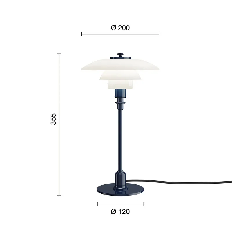 PH 2/1 tafellamp Ø 20 cm donkerblauw by Louis Poulsen – product photo 4 of 5