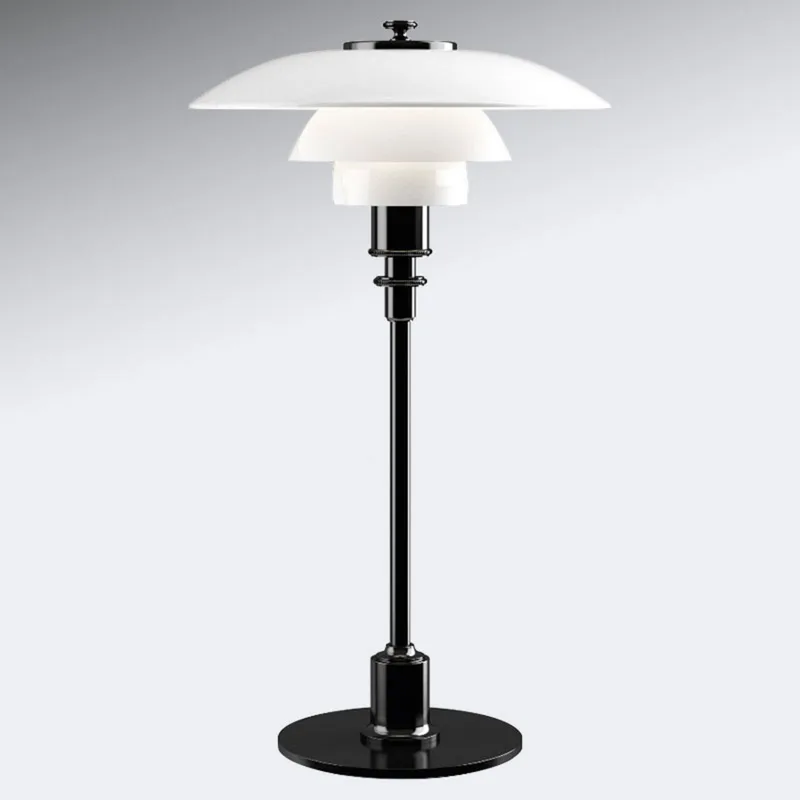 PH 2/1 Tafellamp Zwart Gemetaliseerd - Louis Poulsen - Woonkamer - Designer - Metaal - Met lampenkap by Louis Poulsen – product photo