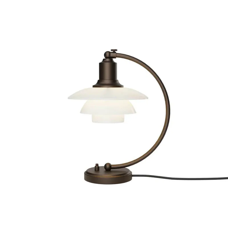 PH 2/2 Luna tafellamp, messing/opaal - Louis Poulsen - Woonkamer - Glas by Louis Poulsen – product photo