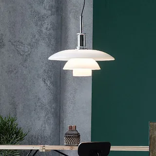 PH 3 1/2-3 hanglamp, Ø 33 cm, chroom/wit by Louis Poulsen – product photo 1 of 4