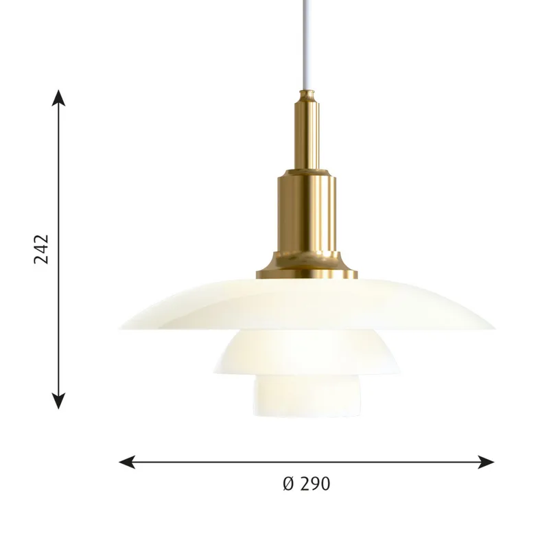 PH 3/2 Hanglamp Geelkoper - Louis Poulsen - Woonkamer - Designer - Glas - 1 lamp von Louis Poulsen – Produktfoto