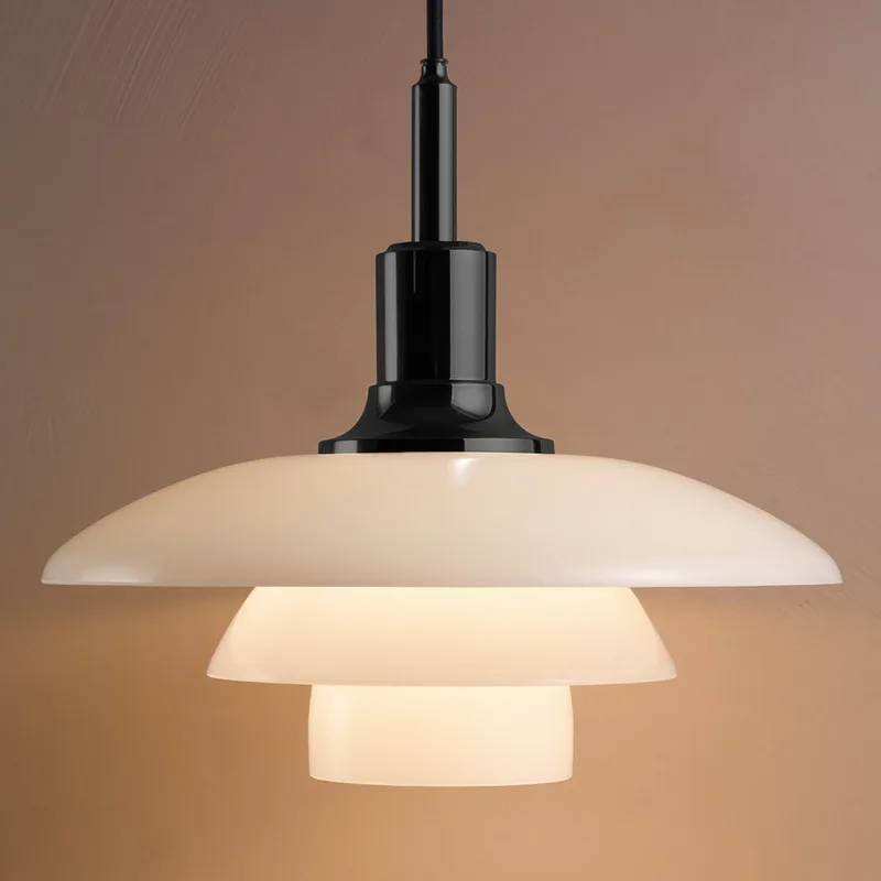 PH 3/2 Hanglamp Zwart Gemetaliseerd - Louis Poulsen - Woonkamer - Designer - Glas - 1 lamp von Louis Poulsen – Produktfoto
