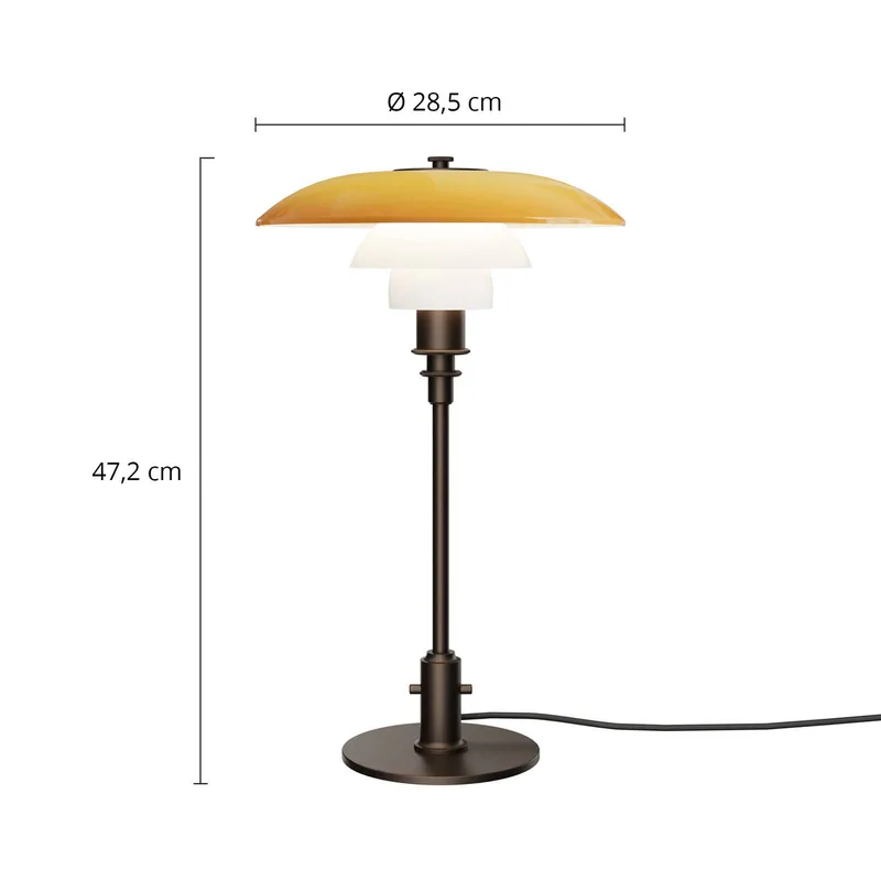 PH 3-2 tafellamp, gebruneerd messing, amber by Louis Poulsen – product photo 4 of 5