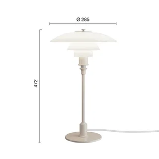 PH 3/2 tafellamp, glanzend beige, Ø 28 cm von Louis Poulsen – Produktfoto 4 von 5