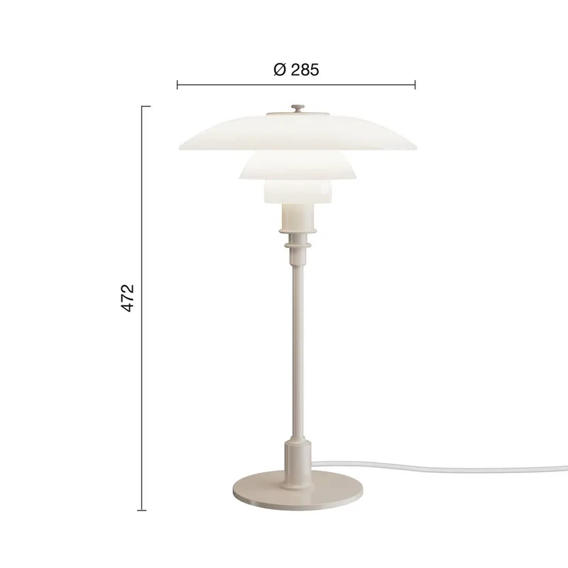 PH 3/2 tafellamp, glanzend beige, Ø 28 cm von Louis Poulsen – Produktfoto 4 von 5