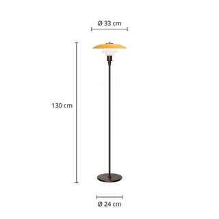 PH 3½-2½ vloerlamp, gebruneerd messing, amber by Louis Poulsen – product photo 4 of 4