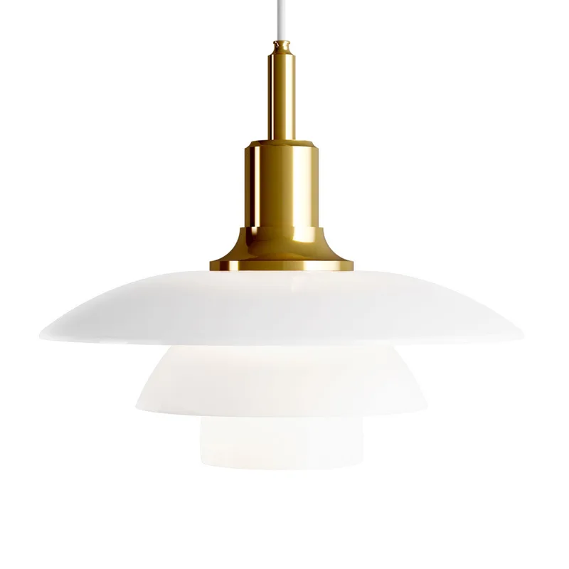 PH 3½-3 Hanglamp Geelkoper - Louis Poulsen PH 3 1/2-3 - Woonkamer - Designer - Glas - 1 lamp von Louis Poulsen – Produktfoto