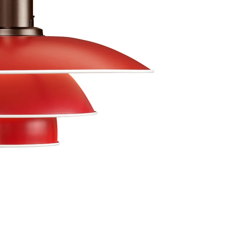 PH 3½-3 Hanglamp Rood - Louis Poulsen PH 3 1/2-3 - Woonkamer - Designer - Metaal - 1 lamp von Louis Poulsen – Produktfoto