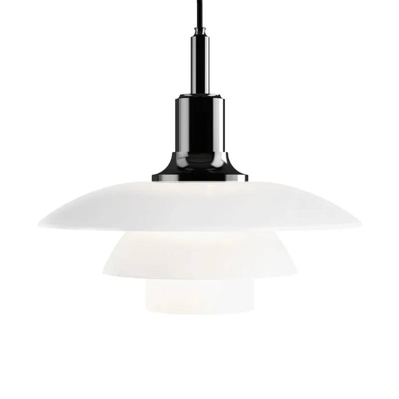 PH 3½-3 Opalglas Pendelleuchte Schwarz by Louis Poulsen – product photo