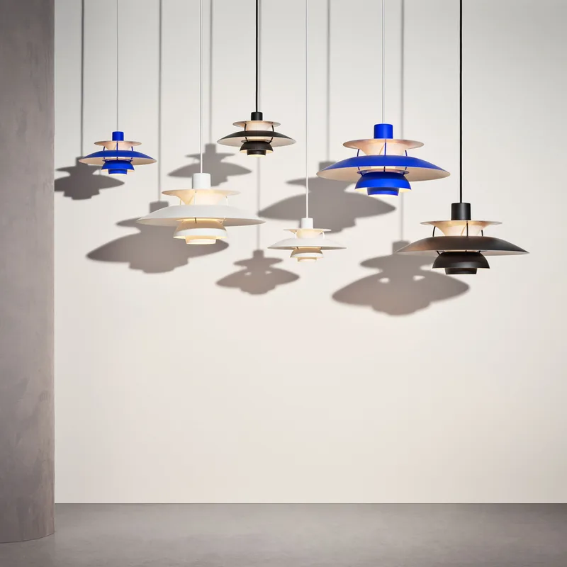 PH 5 300 hanglamp Monochrome Blue - Louis Poulsen - Woonkamer - Designer - Metaal - 1 lamp by Louis Poulsen – product photo