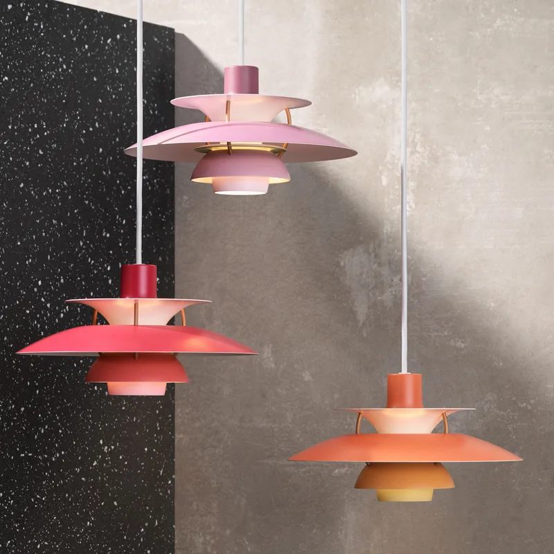 PH 5 300 hanglamp Rood - Louis Poulsen - Woonkamer - Designer - Metaal - 1 lamp von Louis Poulsen – Produktfoto