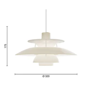 PH 5 320 hanglamp, opaal-beige, E14, polymeer by Louis Poulsen – product photo 4 of 5