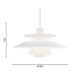 PH 5 320 hanglamp, opaalwit, E14, polymeer by Louis Poulsen – product photo 2 of 5