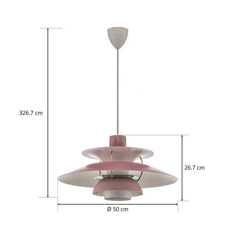 PH 5 500 hanglamp in de kleuren van Rosa by Louis Poulsen – product photo 3 of 4