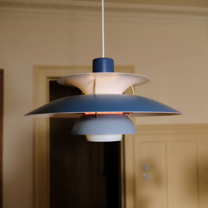 PH 5 500 hanglamp, kleuren: blauw - Louis Poulsen - Woonkamer - Designer - Metaal - 1 lamp by Louis Poulsen – product photo