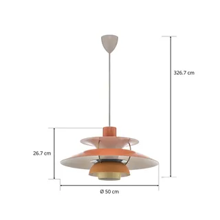 PH 5 500 hanglamp, kleuren: oranje by Louis Poulsen – product photo 4 of 5