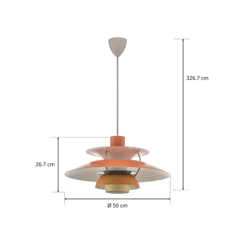 PH 5 500 hanglamp, kleuren: oranje by Louis Poulsen – product photo 4 of 5