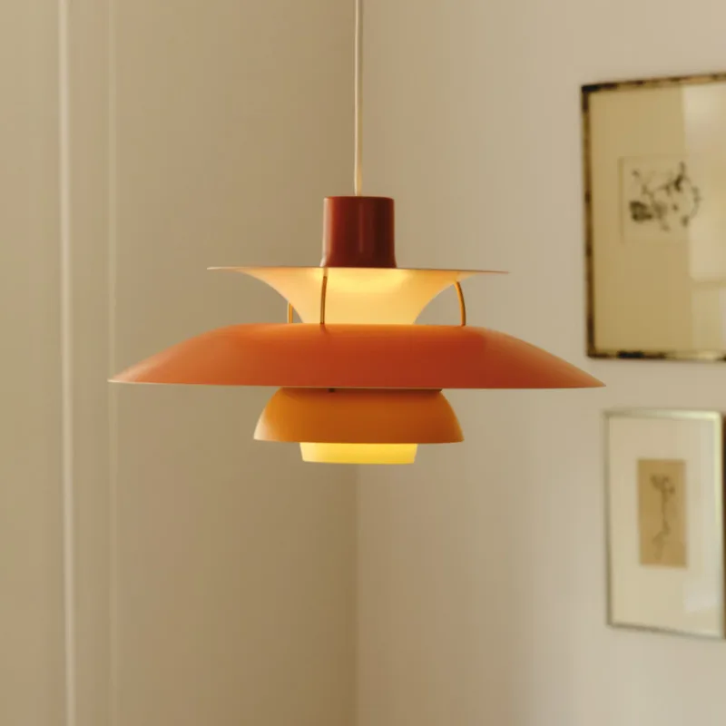 PH 5 500 hanglamp, kleuren: oranje - Louis Poulsen - Woonkamer - Designer - Metaal - 1 lamp von Louis Poulsen – Produktfoto