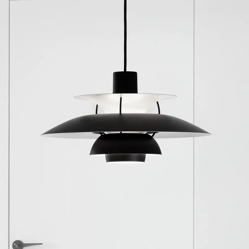 PH 5 500 hanglamp Monochrome Black - Louis Poulsen - Woonkamer - Designer - Metaal - 1 lamp by Louis Poulsen – product photo