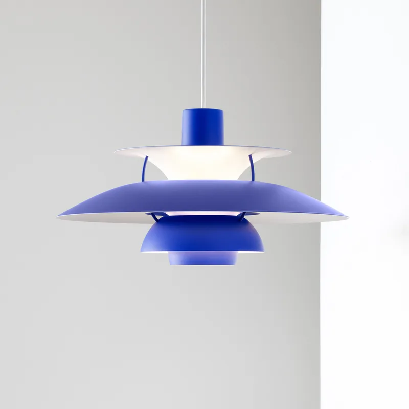 PH 5 500 hanglamp Monochrome Blue - Louis Poulsen - Woonkamer - Designer - Metaal - 1 lamp by Louis Poulsen – product photo