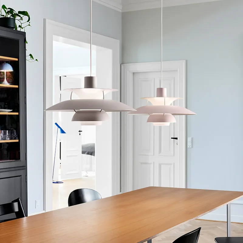 PH 5 500 hanglamp Monochrome Pale Rose - Louis Poulsen - Woonkamer - Designer - Metaal - 1 lamp by Louis Poulsen – product photo