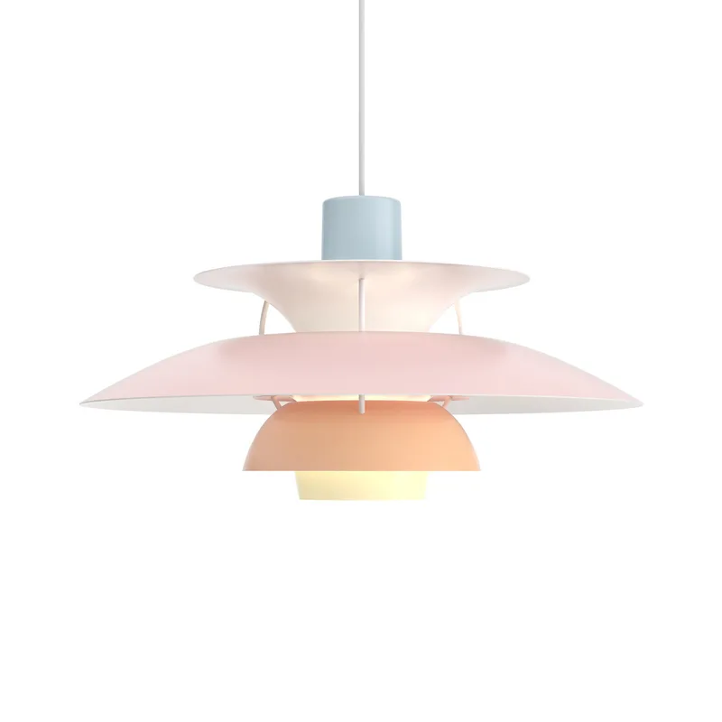 PH 5 500 hanglamp Pastels Blue/Rose/Peach - Louis Poulsen - Woonkamer - Designer - Metaal - 1 lamp by Louis Poulsen – product photo