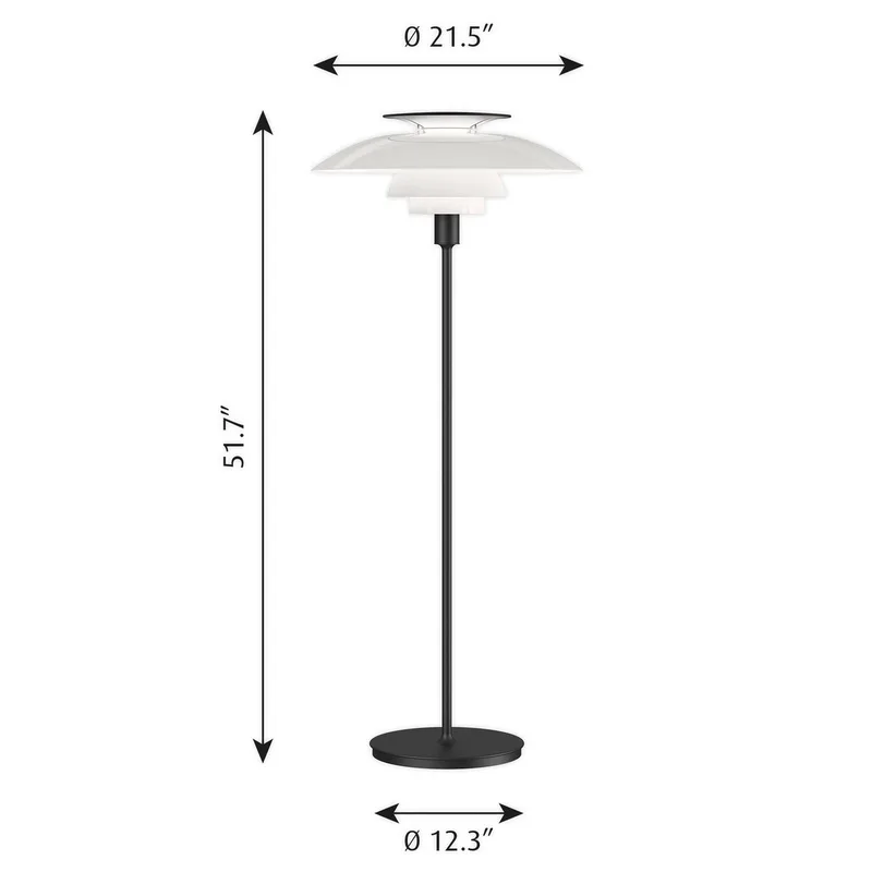 PH 80 Vloerlamp Opal/Black de Louis Poulsen – photo du produit 3 sur 3