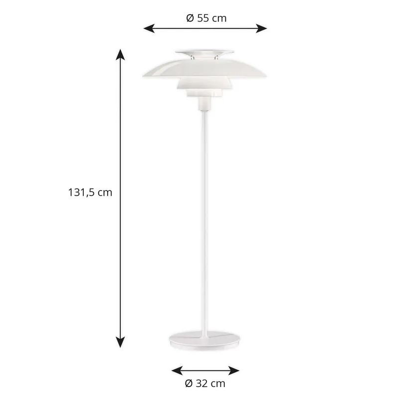 PH 80 Vloerlamp Opal/White de Louis Poulsen – photo du produit 3 sur 3