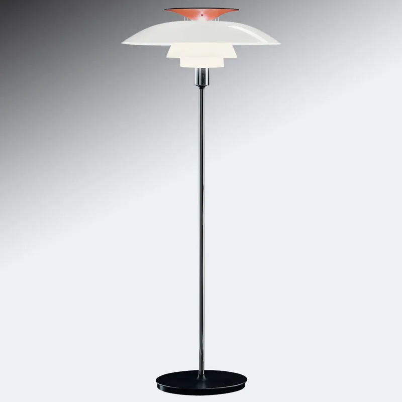PH 80 vloerlamp, wit/chroom/opaal, schakelaar de Louis Poulsen – photo du produit 2 sur 5