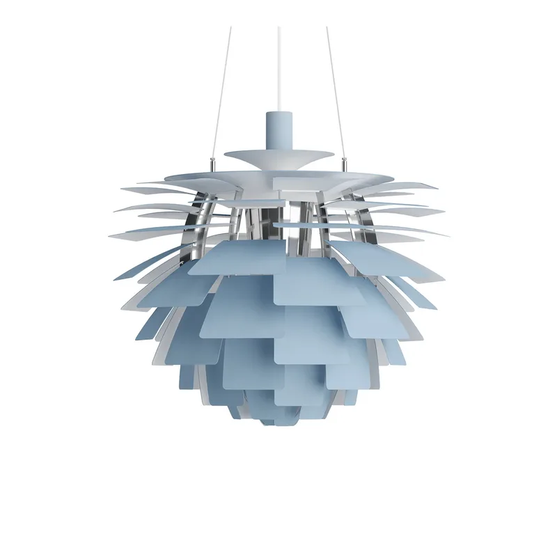 PH Artichoke hanglamp, blauw/chroom, Ø 60 cm - Louis Poulsen - Woonkamer - Modern - Metaal - 1 lamp by Louis Poulsen – product photo