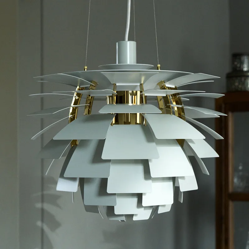 PH Artichoke hanglamp, groen/messing Ø 48 cm - Louis Poulsen - Woonkamer - Modern - Metaal - 1 lamp by Louis Poulsen – product photo