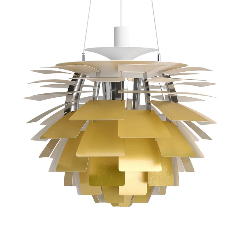 PH Artichoke V4 hanglamp, messing, Ø 60 cm - Louis Poulsen - Woonkamer - Scandinavisch - Metaal - 1 lamp von Louis Poulsen – Produktfoto