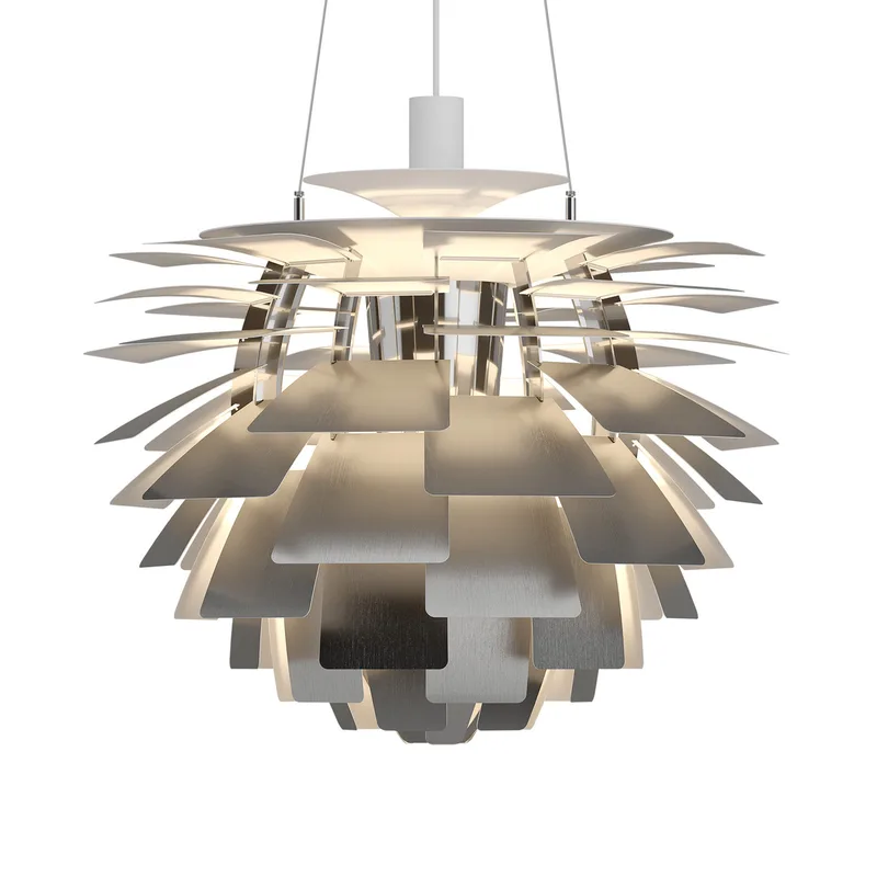 PH Artichoke V4 hanglamp, roestvrij staal Ø 60 cm - Louis Poulsen - Woonkamer - Scandinavisch - Metaal - 1 lamp by Louis Poulsen – product photo