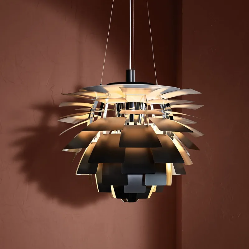 PH Artichoke V4 hanglamp, zwart, Ø60 cm - Louis Poulsen - Woonkamer - Scandinavisch - Metaal - 1 lamp by Louis Poulsen – product photo