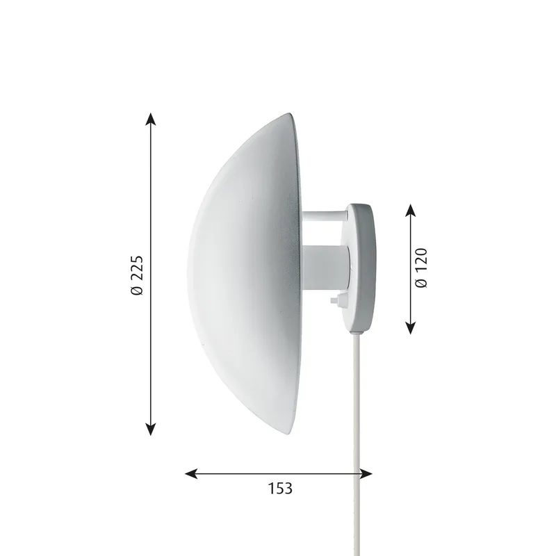 PH-Hat Wandlamp White - Louis Poulsen PH Hat - Woonkamer - Designer - Metaal - Rond von Louis Poulsen – Produktfoto