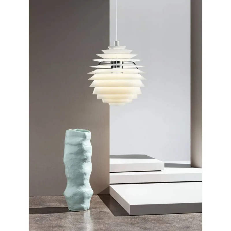 PH Louvre LED Hanglamp White - Louis Poulsen - Woonkamer - Aluminium von Louis Poulsen – Produktfoto
