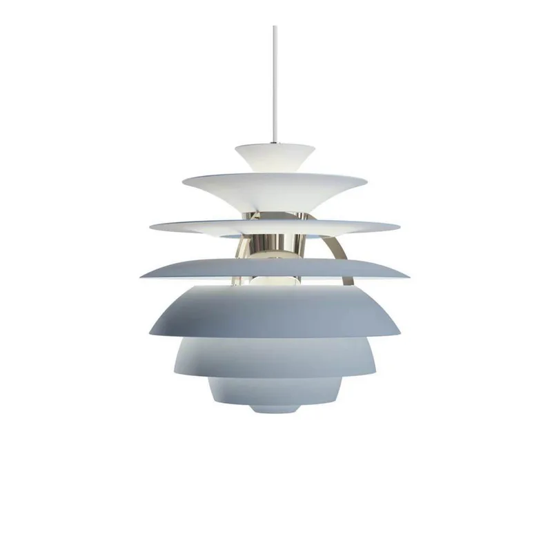 PH Snowball hanglamp, blauw/chroom, Ø 40 cm - Louis Poulsen - Woonkamer - Aluminium by Louis Poulsen – product photo