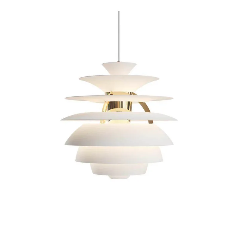 PH Snowball hanglamp, wit/brons, Ø 40 cm - Louis Poulsen - Woonkamer - Aluminium by Louis Poulsen – product photo