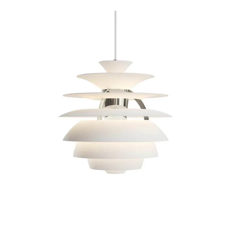 PH Snowball hanglamp, wit/chroom, Ø 40 cm - Louis Poulsen - Woonkamer - Aluminium by Louis Poulsen – product photo