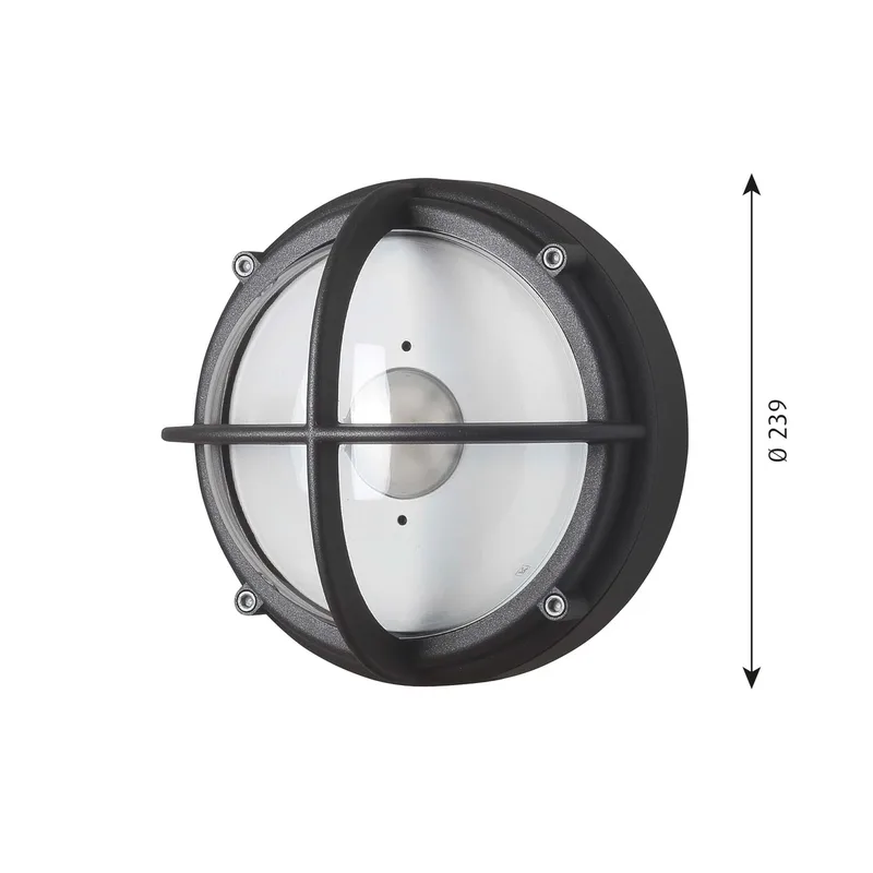 Skot buitenwandlamp, grafiet/helder, IP66 - Louis Poulsen - Designer - Metaal - Rond by Louis Poulsen – product photo
