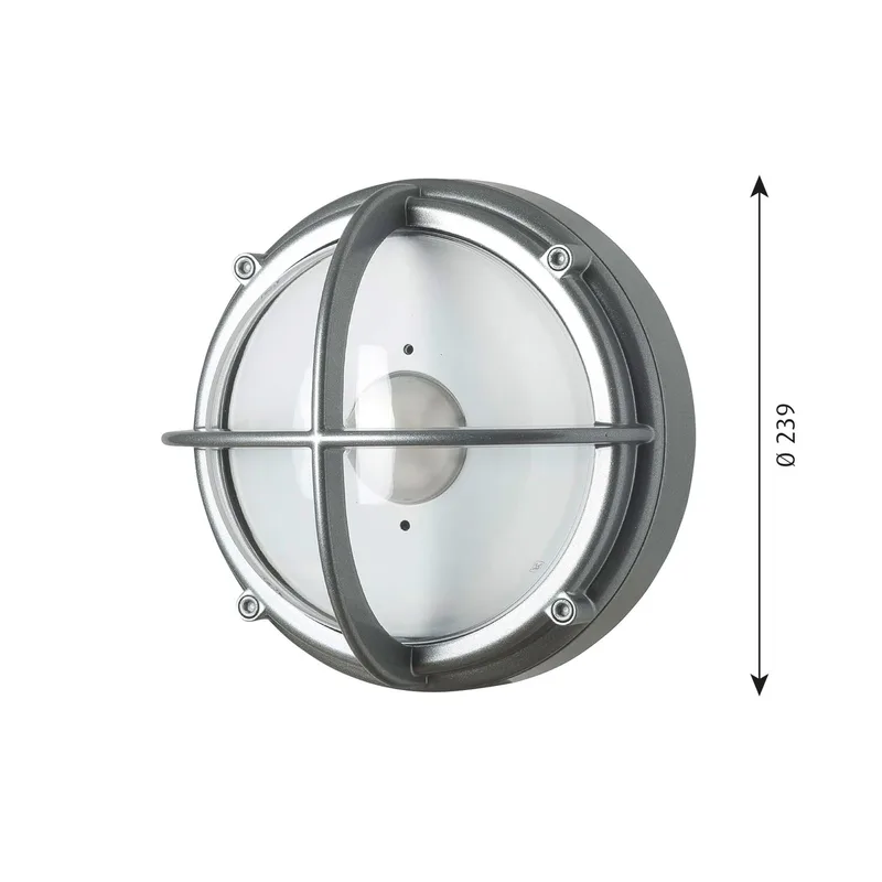 Skot LED buiten wandlamp, aluminium/helder, IP66 - Louis Poulsen - Designer - Metaal - Rond by Louis Poulsen – product photo