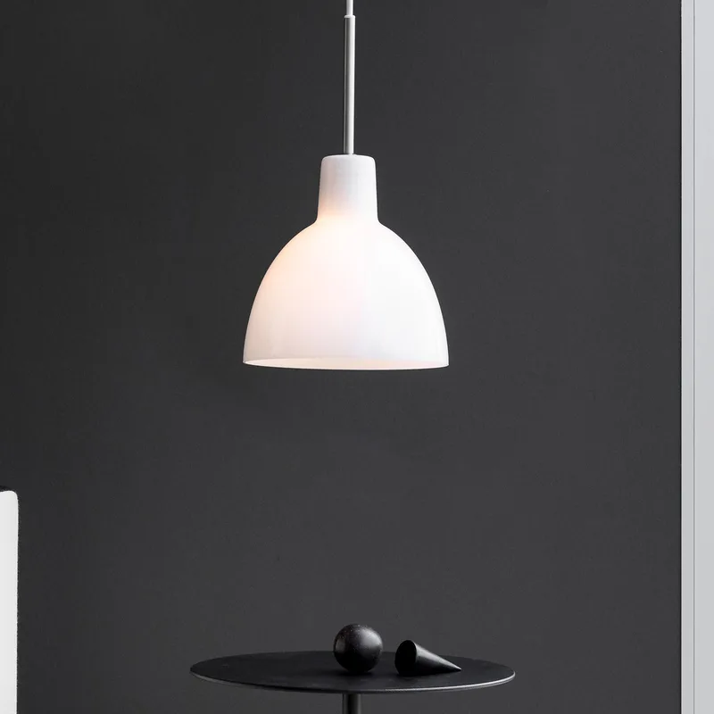Toldbod Glas Hanglamp Ø220 White Opal - Louis Poulsen - Woonkamer - Designer - 1 lamp by Louis Poulsen – product photo