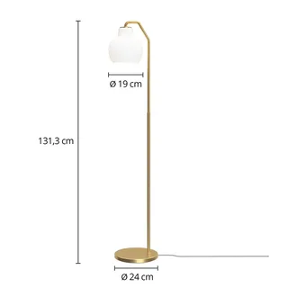 VL Ring Crown vloerlamp wit/messing E14 från Louis Poulsen – produktbild 4 av 5