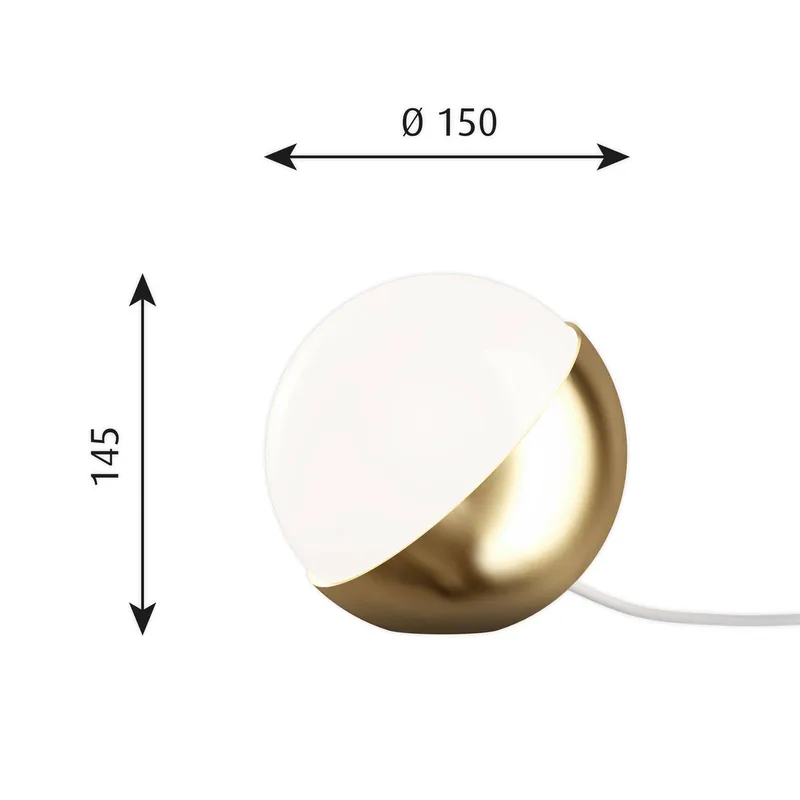 VL Studio Tischlampe messing, Ø 15cm by Louis Poulsen in Messing, weiß glänzend – product photo