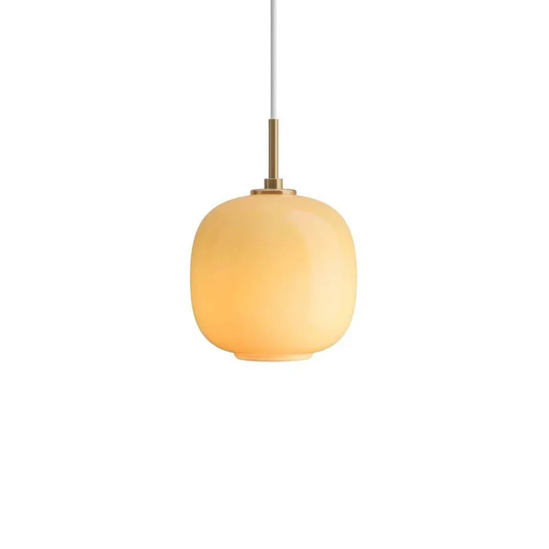 VL45 Radiohus hanglamp, Ø 18 cm, amber - Louis Poulsen - Woonkamer - Glas by Louis Poulsen – product photo