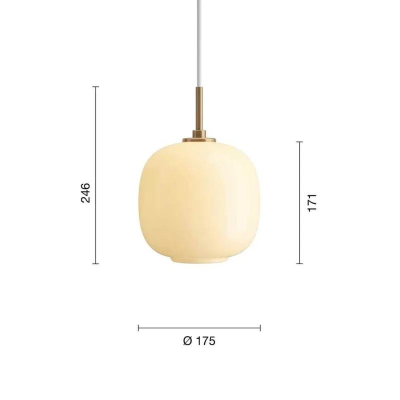 VL45 Radiohus hanglamp, Ø 18 cm, geel - Louis Poulsen - Woonkamer - Glas by Louis Poulsen – product photo