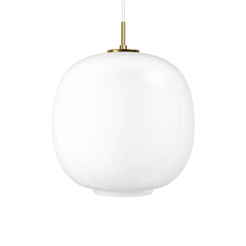 VL45 Radiohus LED Pendelleuchte groß Brass-white opal glass by Louis Poulsen – product photo