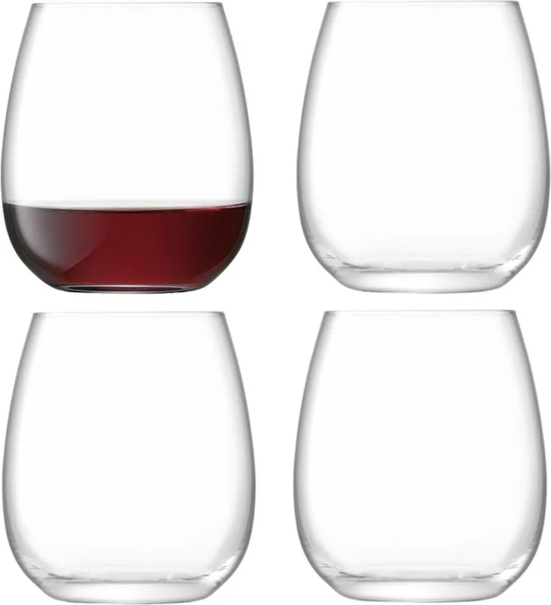 Borough Glas Wijn - 455 ml - Set van 4 Stuks van LSA International in Transparant – productfoto