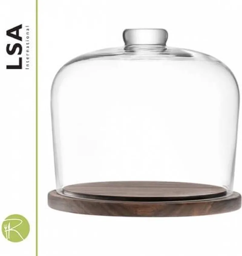 City plateau m/cloche 22cm by LSA International in Transparent – product photo